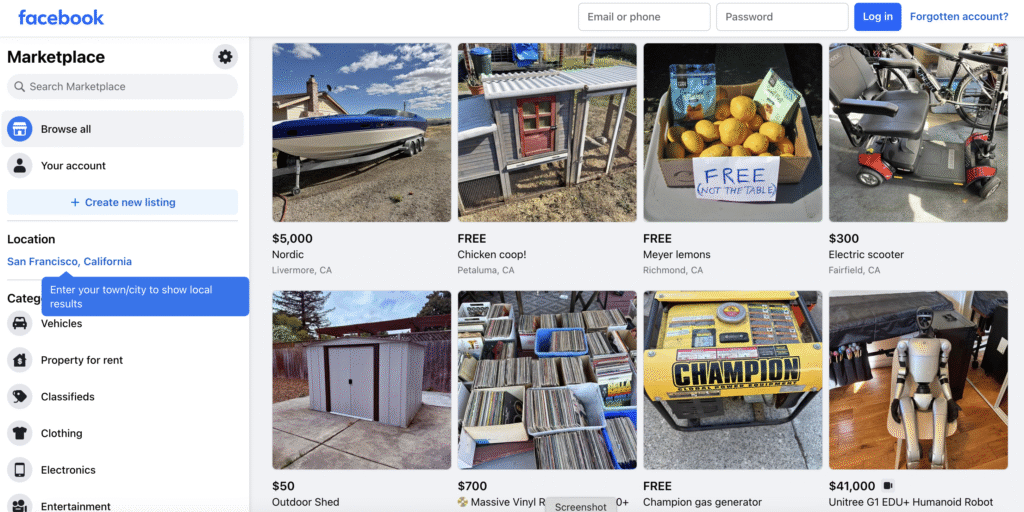 facebook marketplace craigslist alternative
