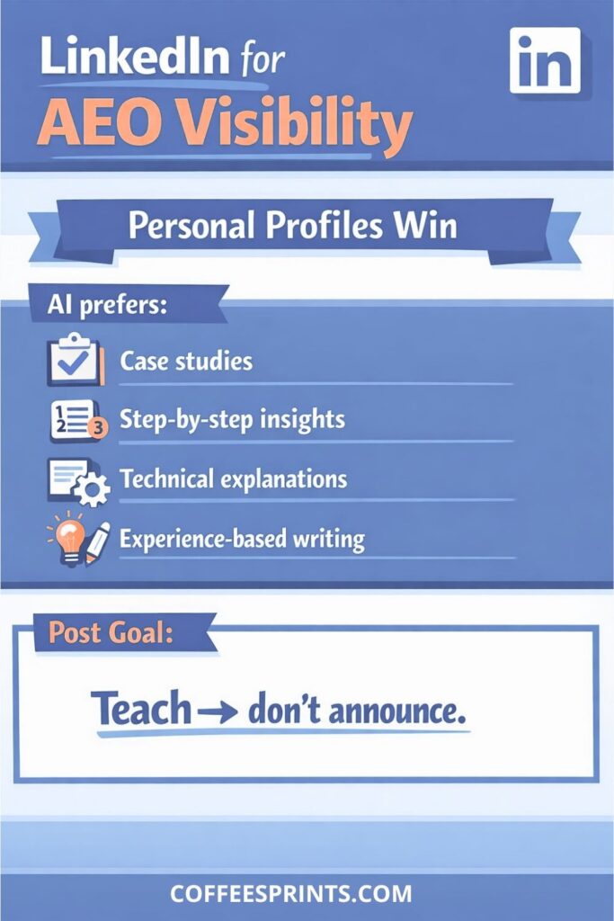 Linkedin for AEO Visbility and Chatgpt